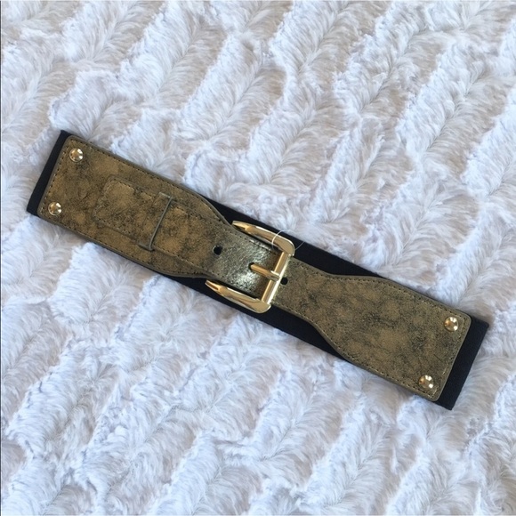 Express Accessories - Express Gold Waist Buckle Belt